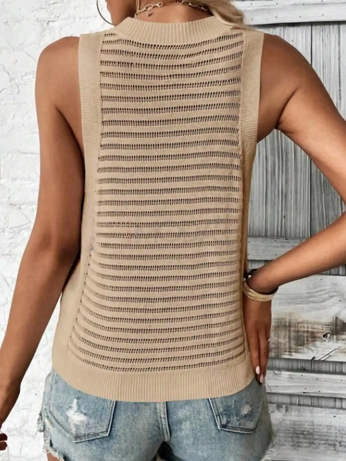 Women's Solid Color Knitted Sleeveless Top — image 5