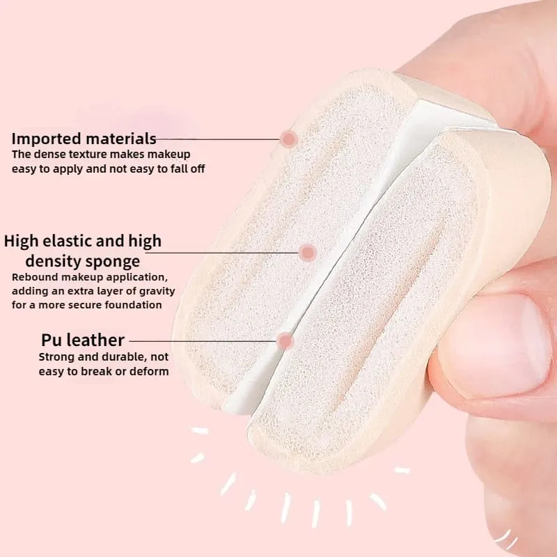5pcs Round Square Triangle Shape Makeup Sponge Puff Dry Wet Dual-use Soft Cotton Candy Air Cushion Foundation Powder Puff — image 4