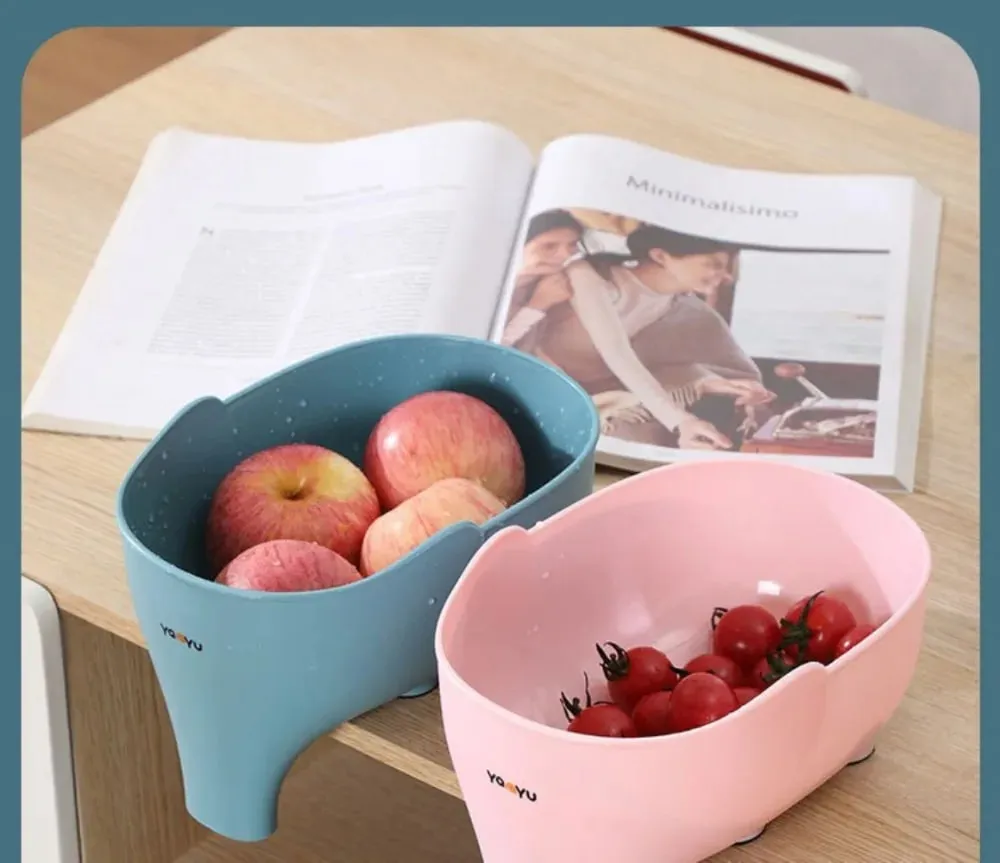 Sink Strainer Elephant Drain Basket Fruit Vegetable Washing Basket Hanging Drainer Rack Multipurpose Kitchen Storage Accessories — image 7