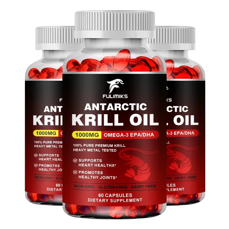 Pure Antarctic Krill Oil Supplement 1000mg Omega-3 with EPA/DHA Supports Heart Brain & Joints Health for Adults — image 9