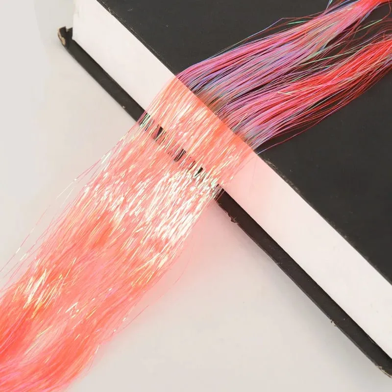 1PCS Sparkling Shiny Tinsel Hair 48inch Long Colored Hair Extensions Party Hightlights Women Hairpiece Halloween Christmas Use — image 13