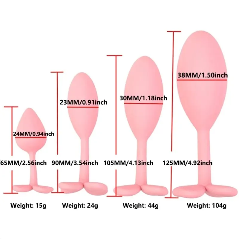 Set Sumbat Bokong Manik-manik Anal Silikon Mini Kecil Sedang Besar Sumbat Dubur Empat Daun Semanggi Mainan Seks Pelatih Anal Pria Wanita Gay — image 6