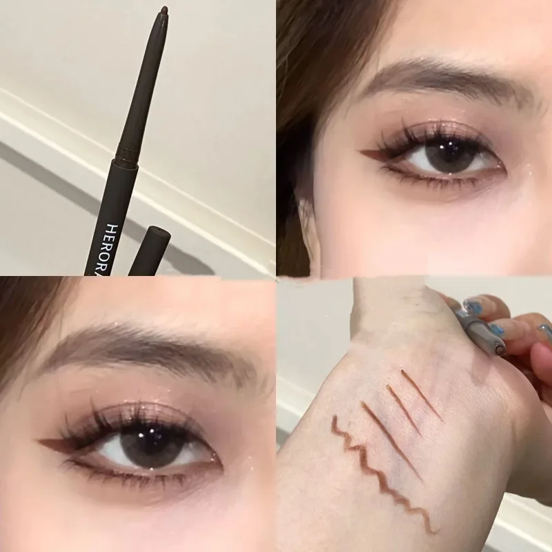 Ultra-fine Gel Eyeliner Pencil Black Brown Under Eye Liner Pen Waterproof Matte Lying Silkworm Quick Drying Lasting Eyes Makeup — image 10