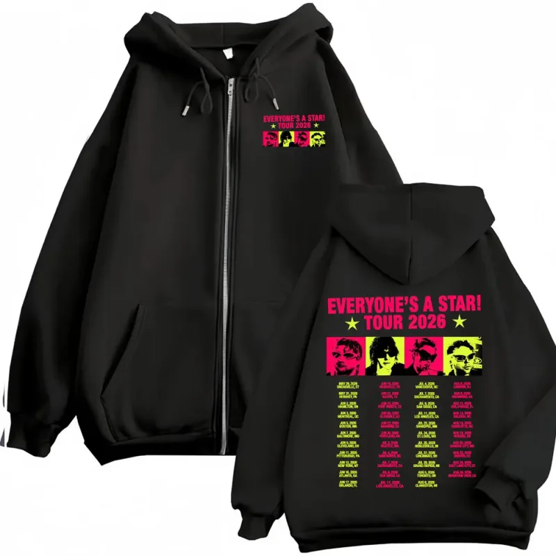 5 Seconds of Summer Everyone's A Star World Tour Zip Up Hoodies Men Women Harajuku Hip Hop Gothic Jacket Sweatshirt Hoodie Coats — image 17