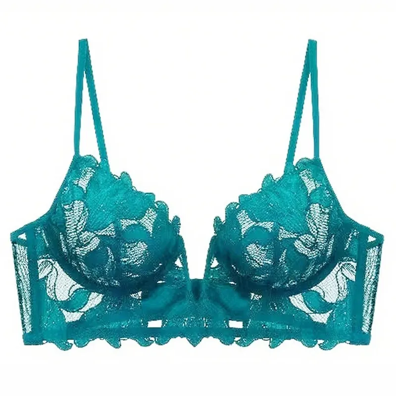 Women Lace Lingerie Set Elegant Sexy Bra Set See Through Underwear Ventilate Ladies Bra and Panty Set — image 16