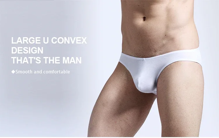 Men's underwear with a U-shaped protruding modal, thin, elastic and sexy low-waisted tight underpants — image 13