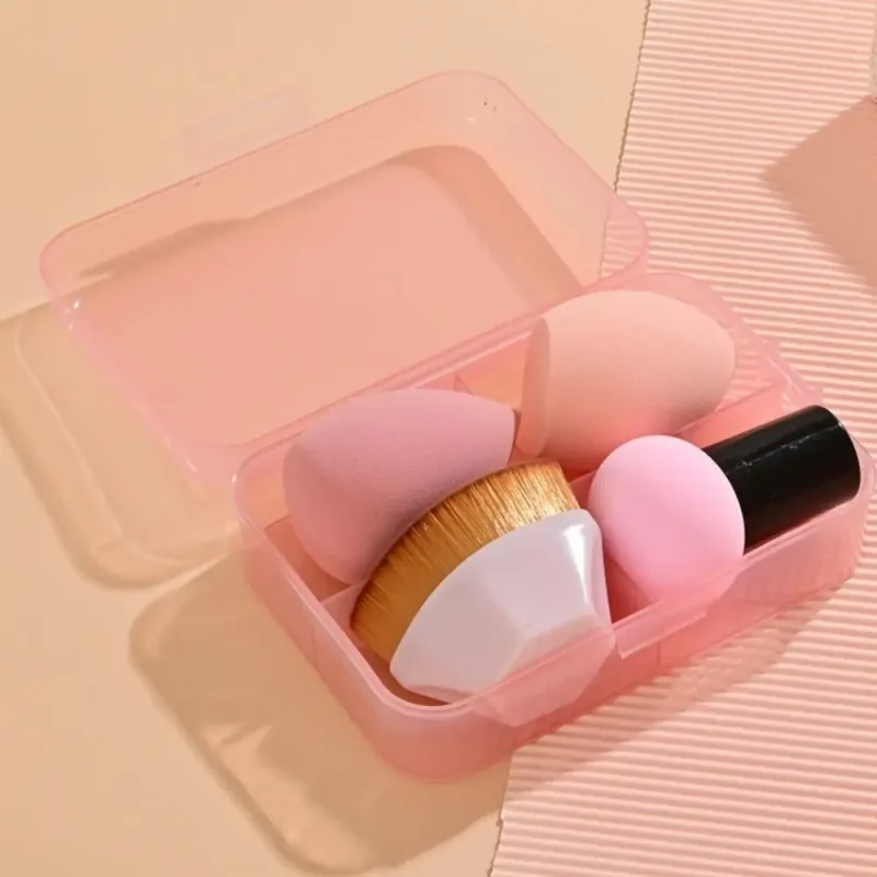 4Pcs Beauty Pro Foundation Cosmetic Puff Set Dry Wet Usable Makeup Tool Magic Brushes With Box Sponge Powder Makeup — image 11