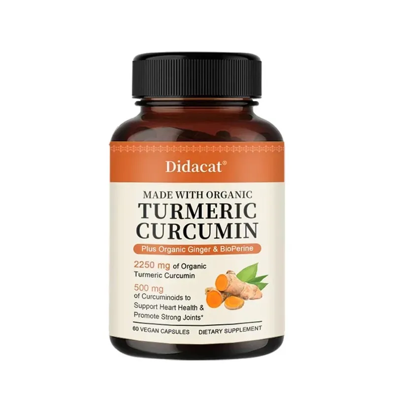 Turmeric Curcumin Capsules 2250mg Herbal Extract 95% Curcuminoids with Black Pepper Powerful Joint Support — image 8