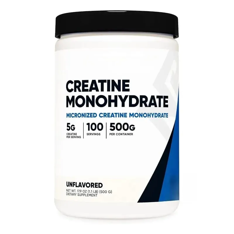 500g Creatine Monohydrate Powder Powder 100 Serving Mix with Water for Drinking Supplement Help Enhance Strength Sport Support