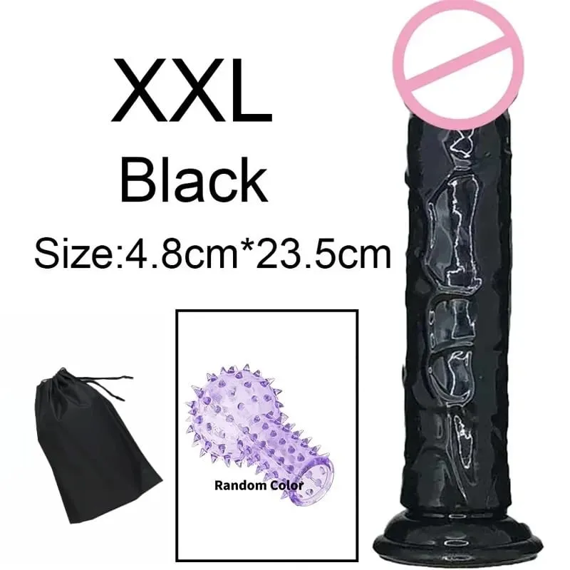 Super Cheap 6 Sizes Realistic Soft Jelly Dildo Butt Plug Anal Plugs Adult Sex Toy for Women and Men Vaginal and Anal Masturbator — image 15