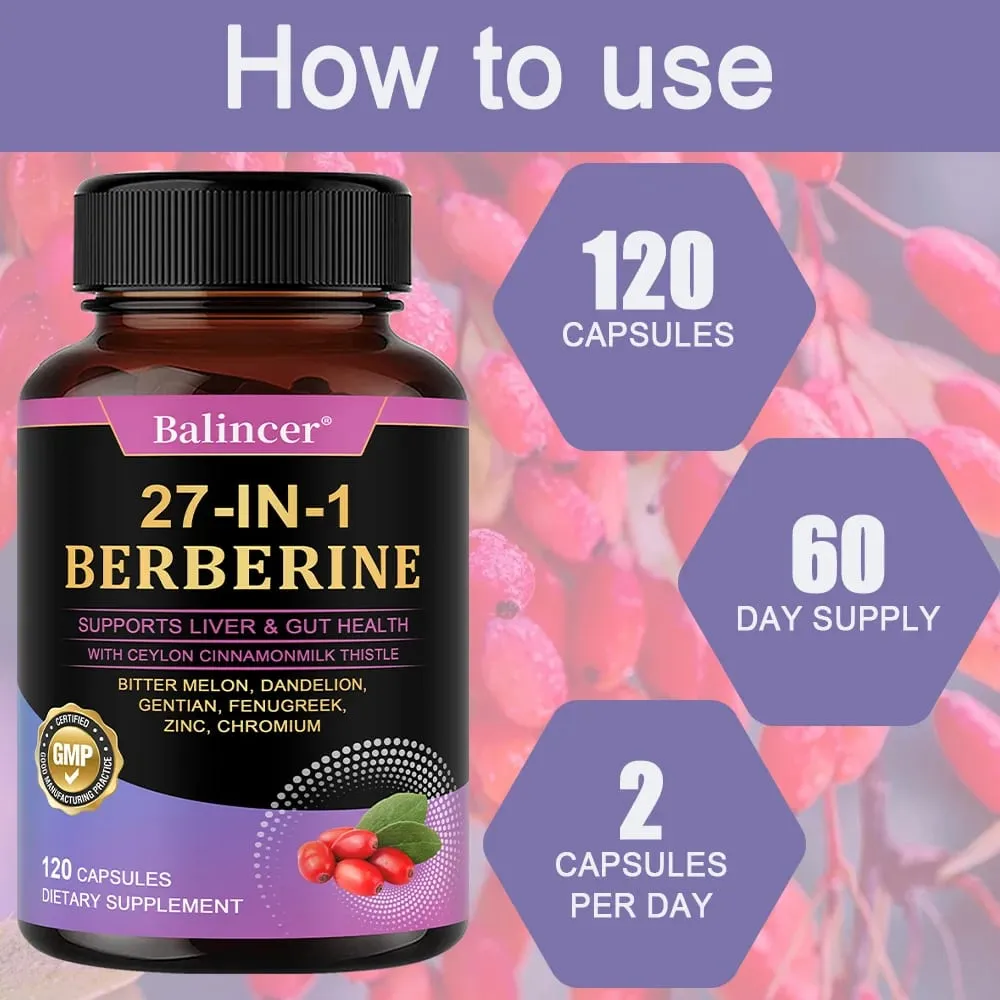 Berberine with Ceylon Cinnamon Supplement - Extra Strength for Immune System Digestive Health & Energy Production — image 7