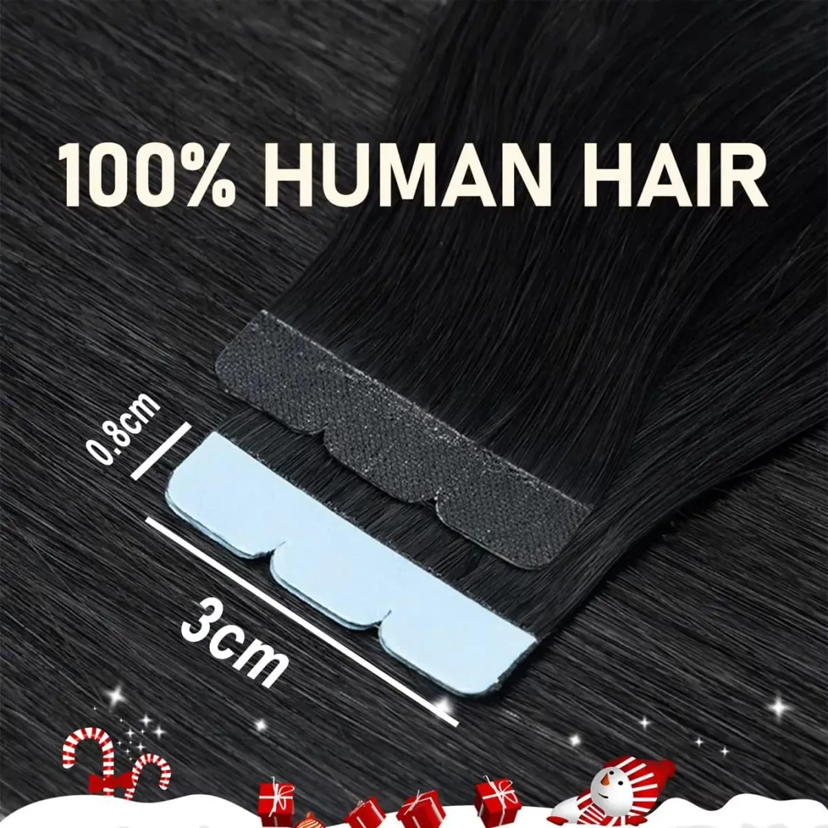 Mini Tape Hair Extensions 12-20Inch Human Hair Extentions 3x0.8cm Invisible Tape 10pcs/pack For Side Machine-Remy Hair