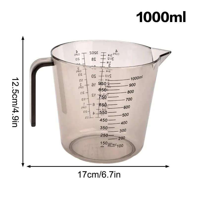 1 Pcs Baking Liquid Measuring Cups PS Scale Cup Plastic Measuring Volume Beaker Kitchen Baking Tools 150/300/600/1000ml — image 10