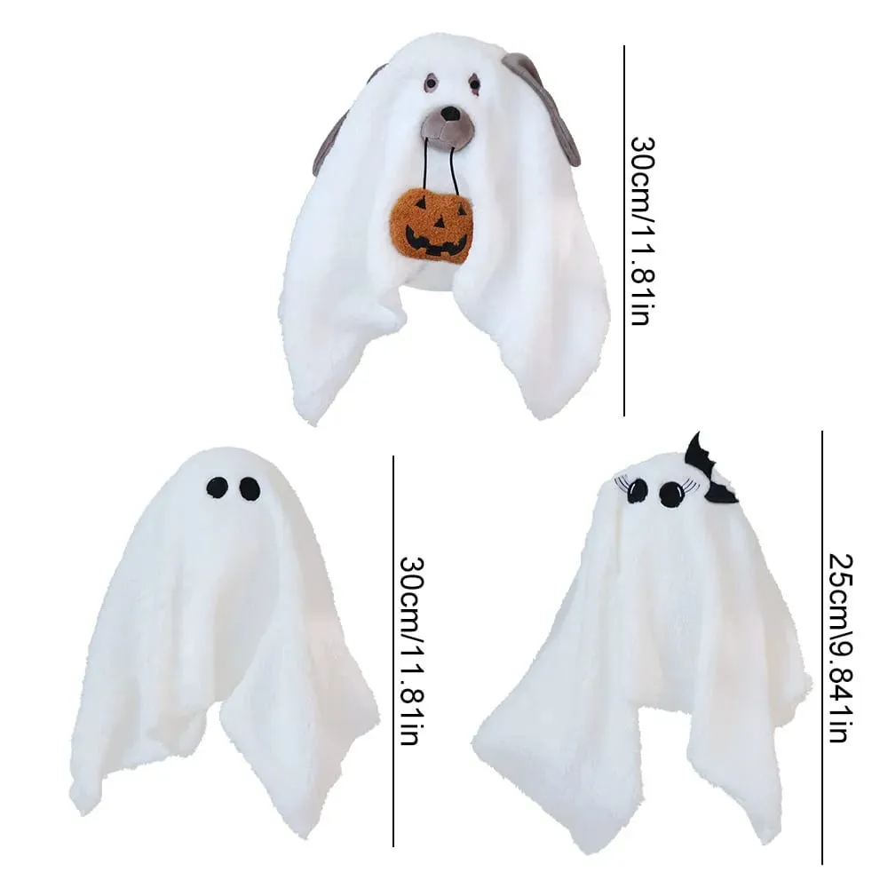 Fun Cute Ghost Dog Pillow White PP Cotton Halloween Gift Room Decoration Bat Throw Pillow Bedroom