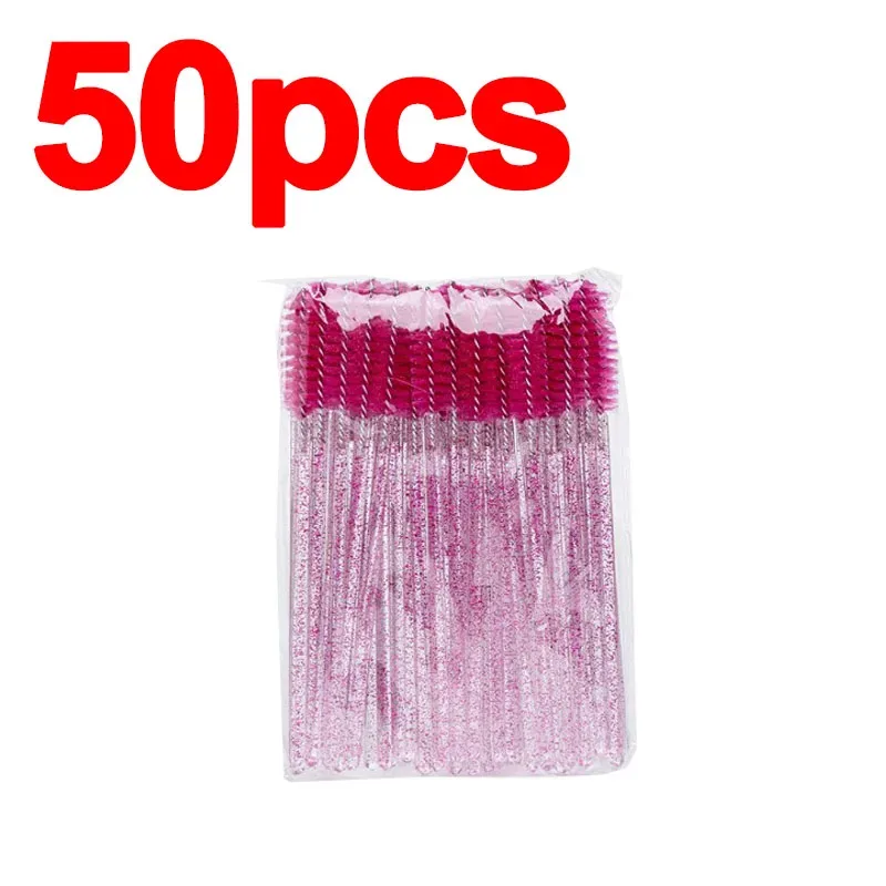 New 50/100pcs Microbrush for Eyelashes Brush Crystal Spoolie Brushes Eyebrow Comb Makeup Beauty Tool for Eyelashes HZS24 — image 10