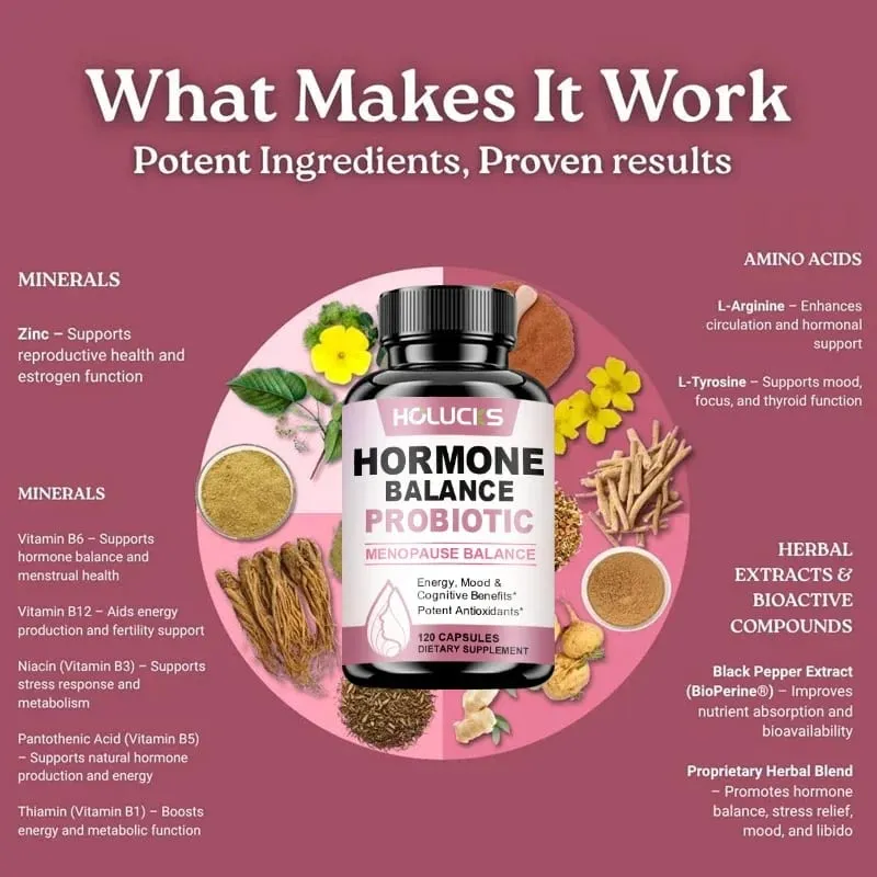 Advanced Menopause Balance Capsules Support Hot Flash Relief Mood Stabilization & Digestive Health Daily Vitality for Women