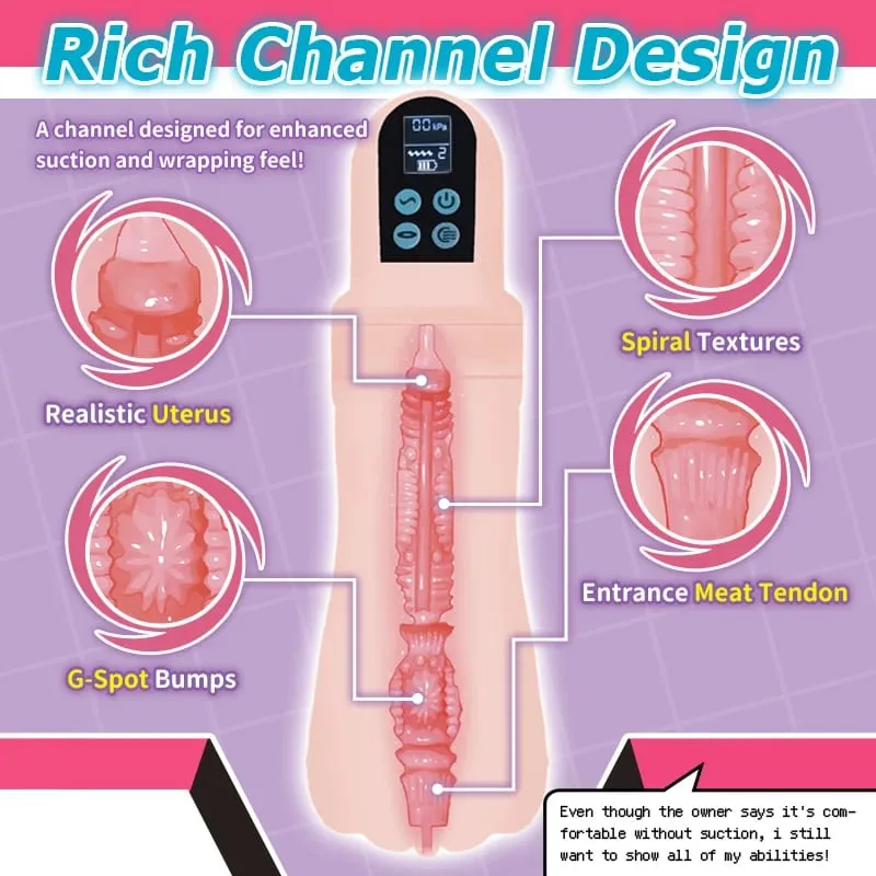 YUU Sucking Masturbator Cup Automatic Sex Machine Realistic Vagina Electric Masturbation Adult Toy for Men 5 Suction 9 Vibration — image 4