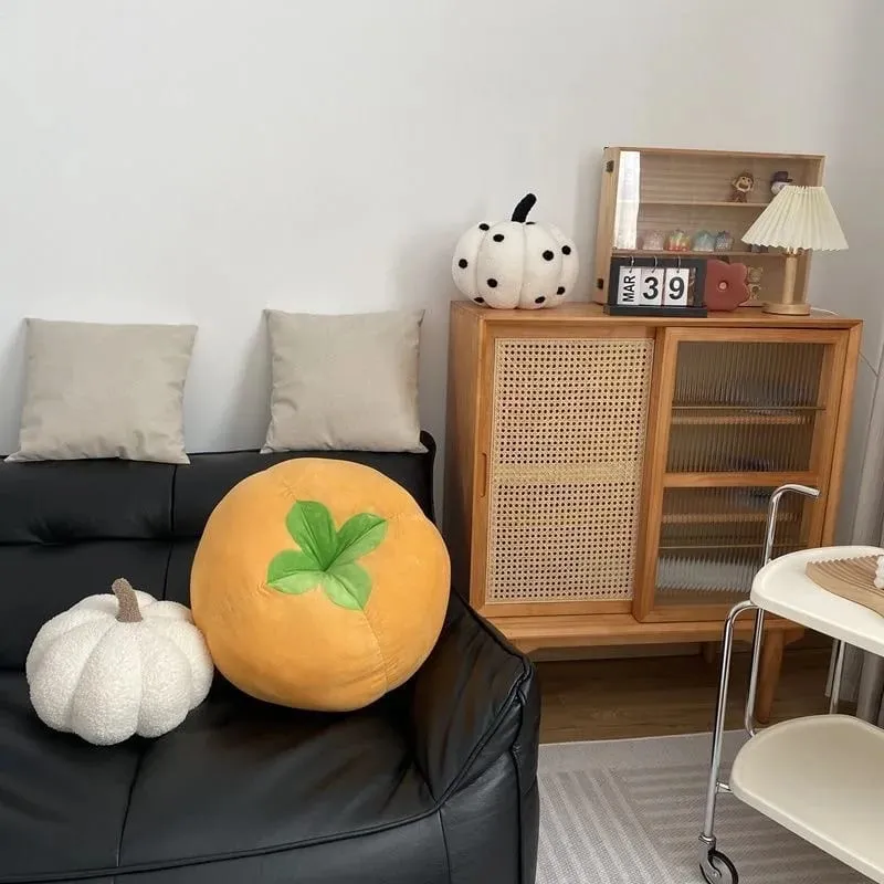 Thickened Cushion with Tomato-Shaped Pillow Vegetable Mushroom Persimmon Round Cushion Pad for Window Seat Pillows for Bedroom — image 7