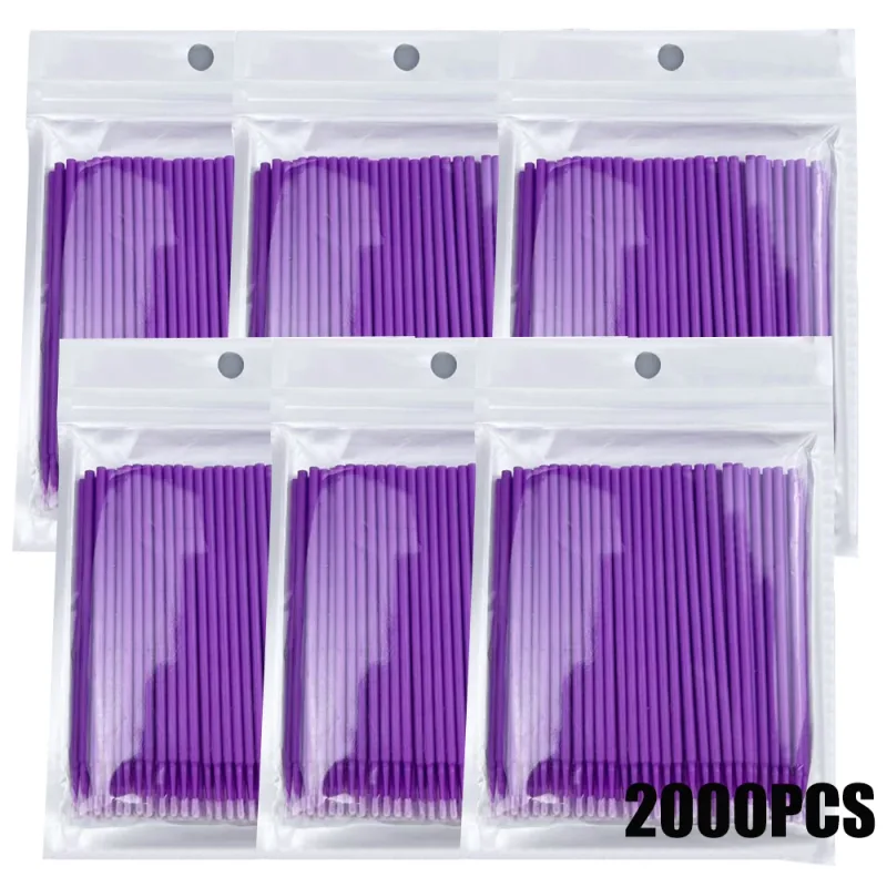 300/2000pcs MicroBrush Eyelash Cleaning Brush Lash Extension Individua Tools For Eyelashes Removing Swab Micro Makeup Brushes — image 19