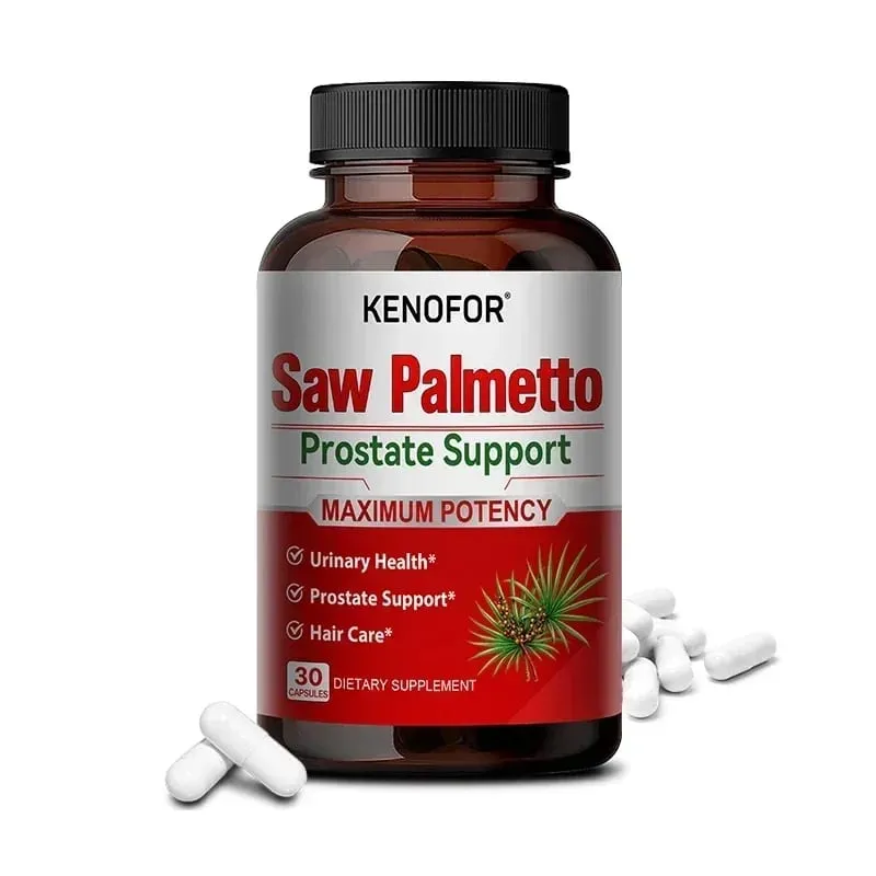 Prostatatilskud med Saw Palmetto understøtter urinvejssundhed Urtesundhedstilskud 120 vegetariske kapsler