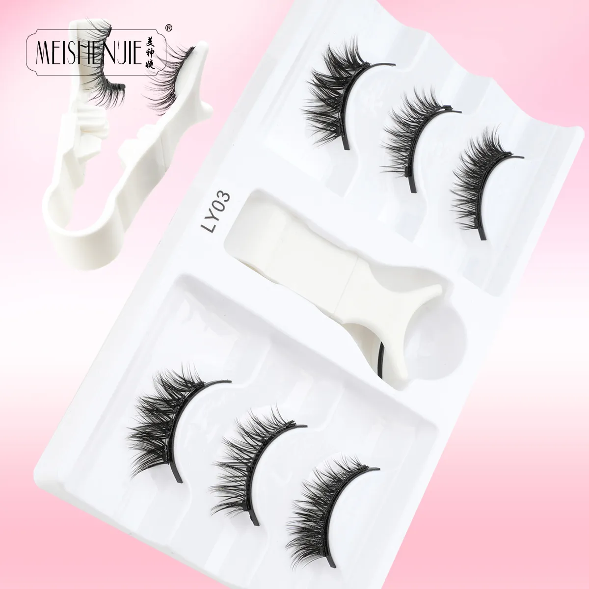 1/3 Pairs Magnetic Eye Lashes Handmade Eyelashes Soft Reusable Magnetic Lashes Natural Look 3D False Lashes Makeup Tweezers Set
