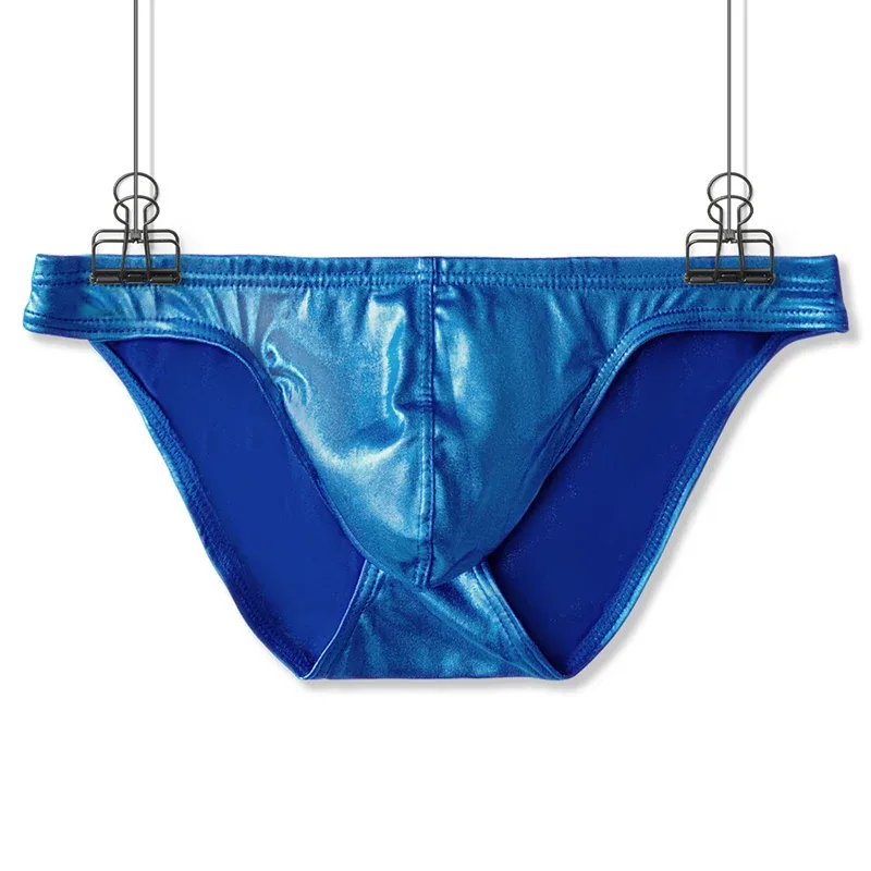 Men's Fashion Low Waist Imitation Leather Briefs with U Convex Pouch Sexy Underwear Lingerie 3PCS/2PCS/1PC Set — image 18
