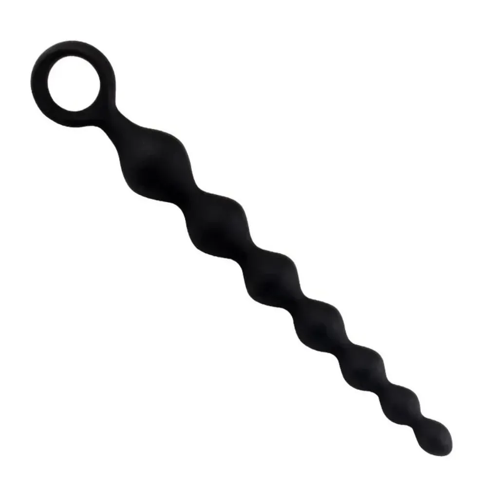 Soft Silicone Anal Ball Plug Prostate Stimulator Butt Beads Plug With Pull Ring Adults Flirt Sex Toys for Women Men Couples Gay — image 4