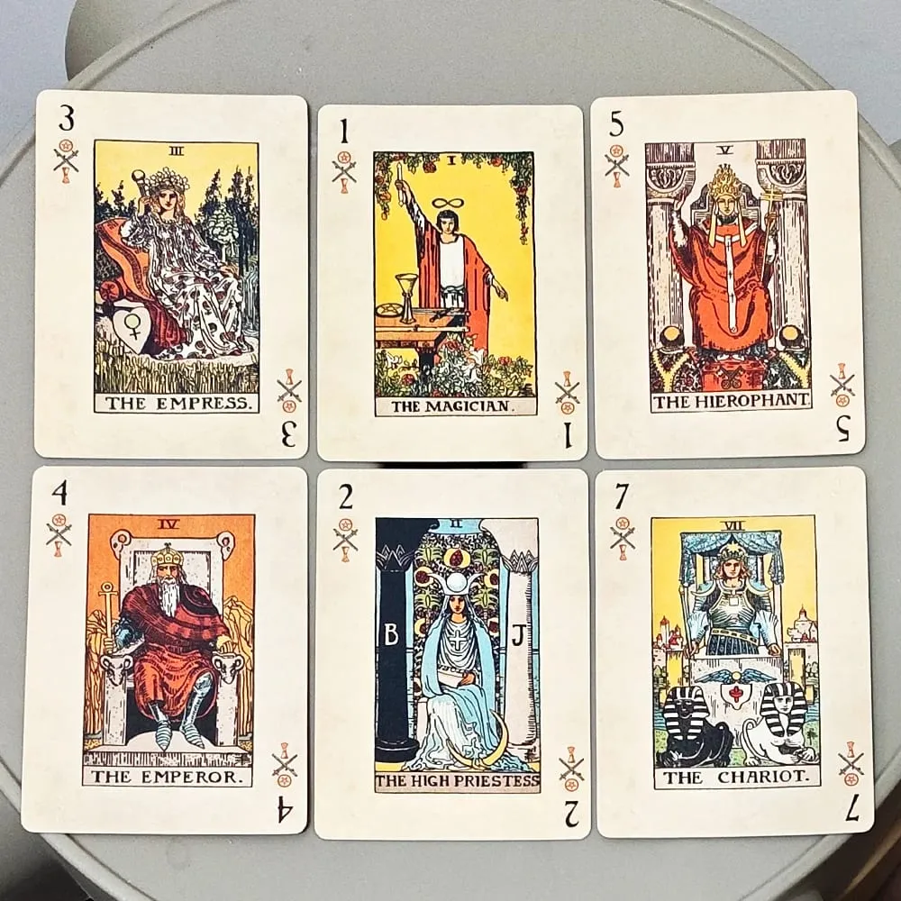 RWS Playing Card Deck: 9*6cm 78-Card Poker Deck Illustrated with RWS Images Combines Tarot and Playing Cards Double-embossed — image 2