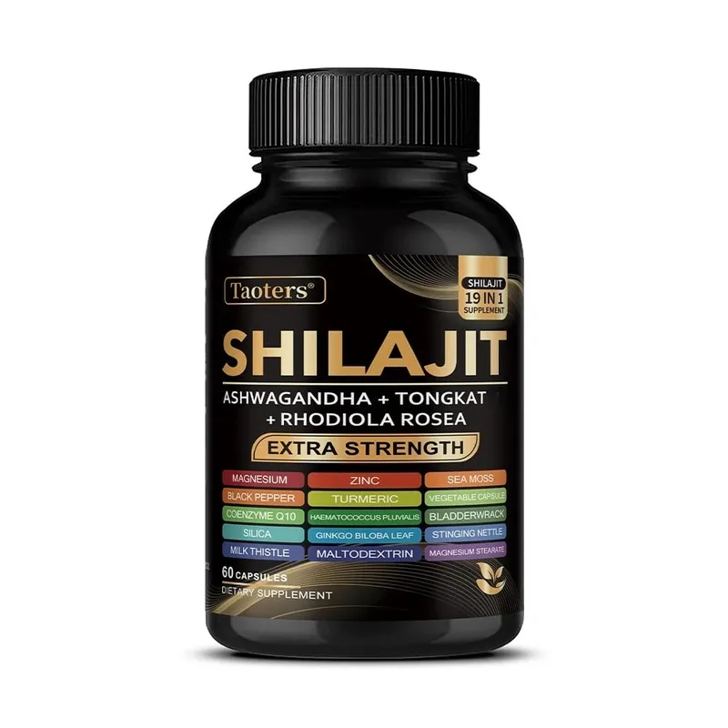 Shilajit Supplement with Sea Moss Ashwagandha Magnesium & Zinc - 19 IN 1 Organic Capsules Non-GMO Vegan Natural Mineral