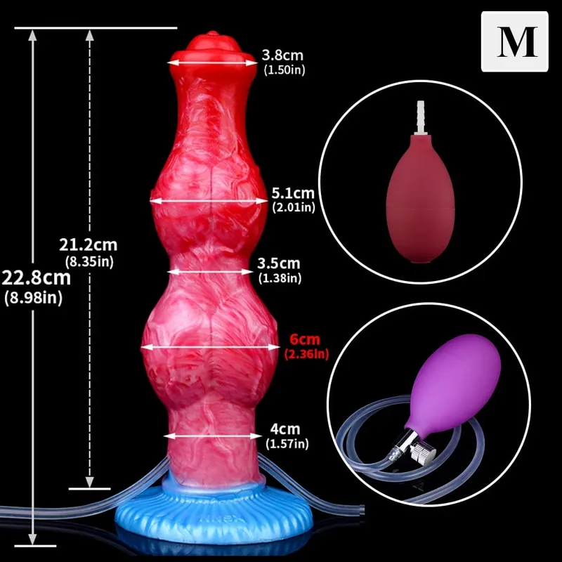 Gode gonflable à énorme nœud avec ventouse forte, Plug Anal gonflable en Silicone, entraîneur, jouets sexuels pour débutants, pour femmes et hommes — image 12