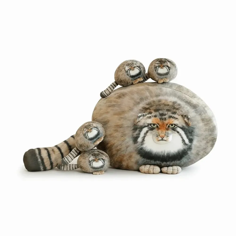 Fierce Looking Super Soft Cat Lifelike Huggable Stuffed Cat Pillow Stretchy Adorable Simulation Cat Pillow Sofa Decor — image 12