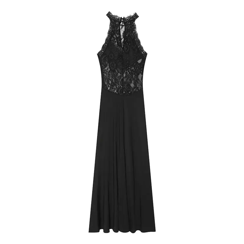 Lace Dress Summer Women's 2026 New Fashion Slim Hollow Elegant Women's Long Dress Chic Youth Ball Party Street Summer Dresses — image 3