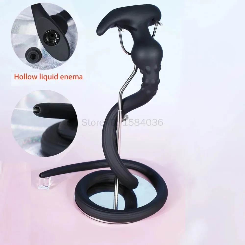 Super Long Anal Plug Whip Silicone Wearable Butt Plug Hollow Enema Vaginal Cleaning Dildos Deeper 18+ Adult Sex Toys for Couples — image 4
