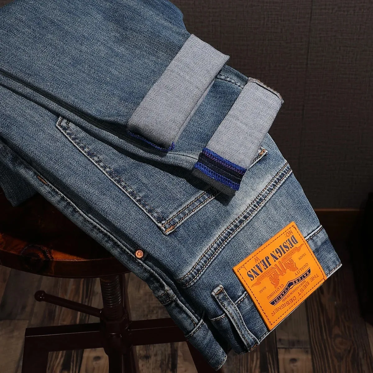 High-end Summer Thin Jeans Men20252023 Trend Embroidered Straight Casual Luxury Long Pants — image 9