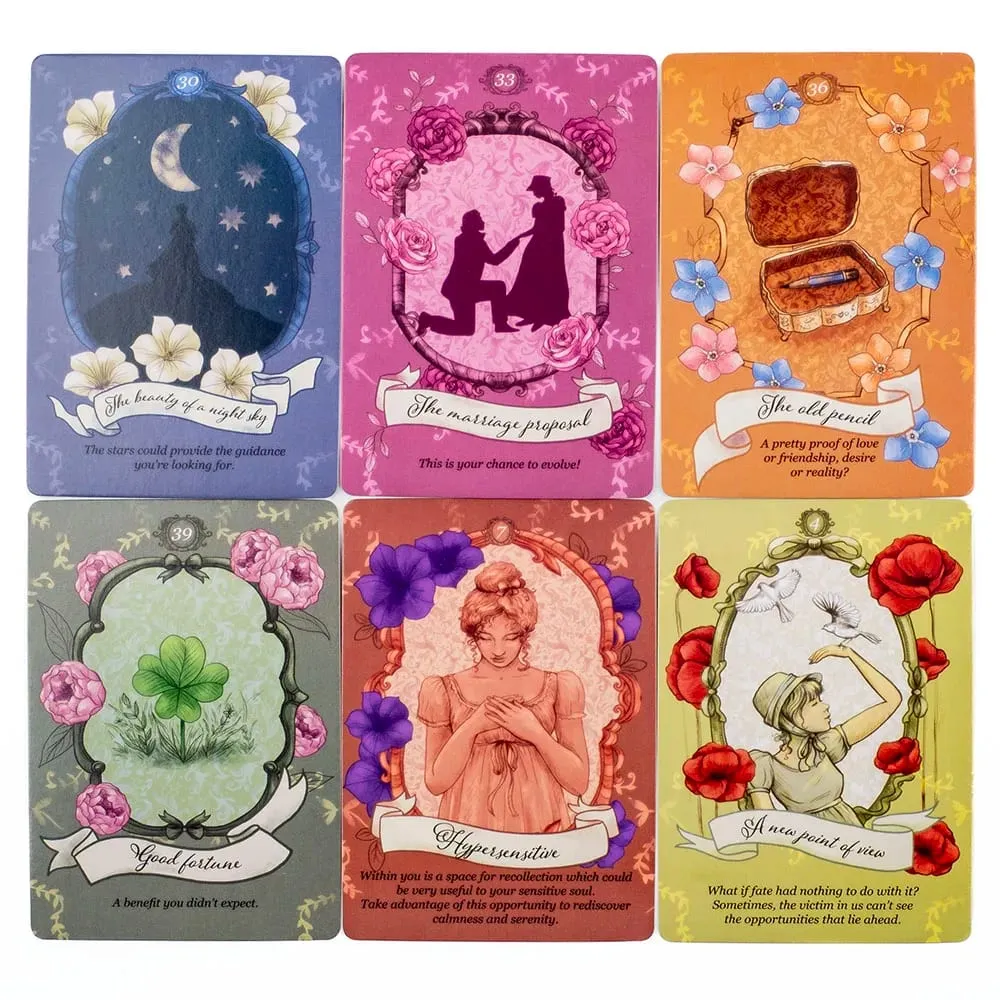 Jane Austen Oracle Deck 40-Card Literary Divination Set Regency-Style Illustration Tarot Cards 10.3*7.3cm — image 5