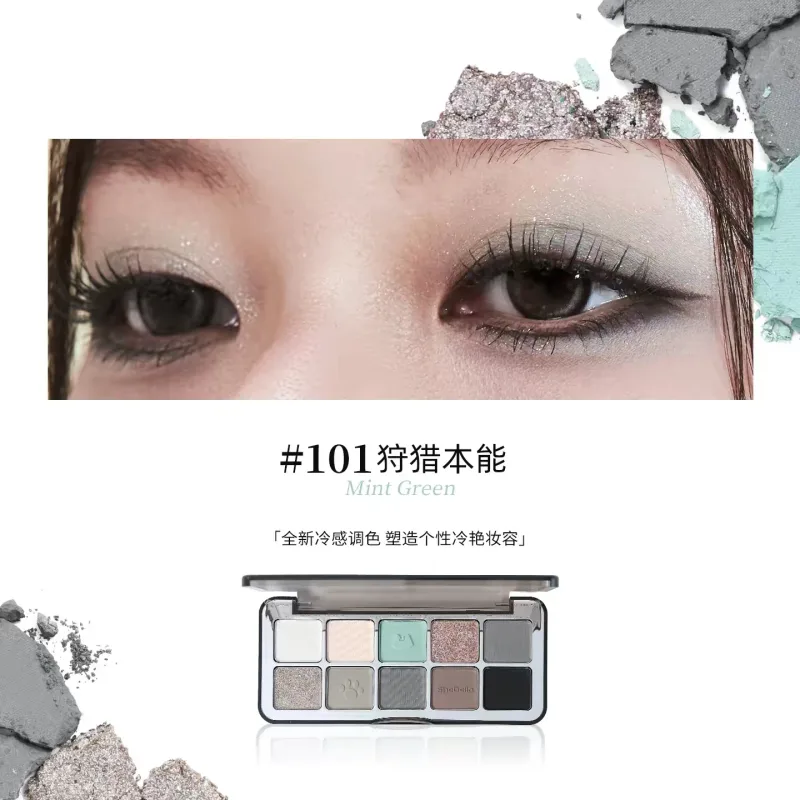 10 Color Eyeshadow Palette Portable Pink Matte Shimmer Glitter Lasting Pearl Shine Eye Shadow Makeup — image 8