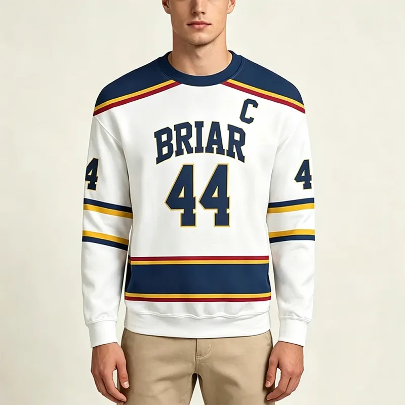2026 New Off-Campus Briar University Hockey Print Pullover Unisex Casual Streetwear Graham 44 DI LAURENTIS 66 Cosplay Sweatshirt
