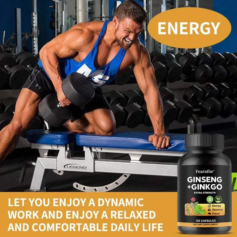 Panax Ginseng + Ginkgo Biloba Complex Capsules - Traditionally Used to Boost Energy Memory and Focus for Men and Women — image 5