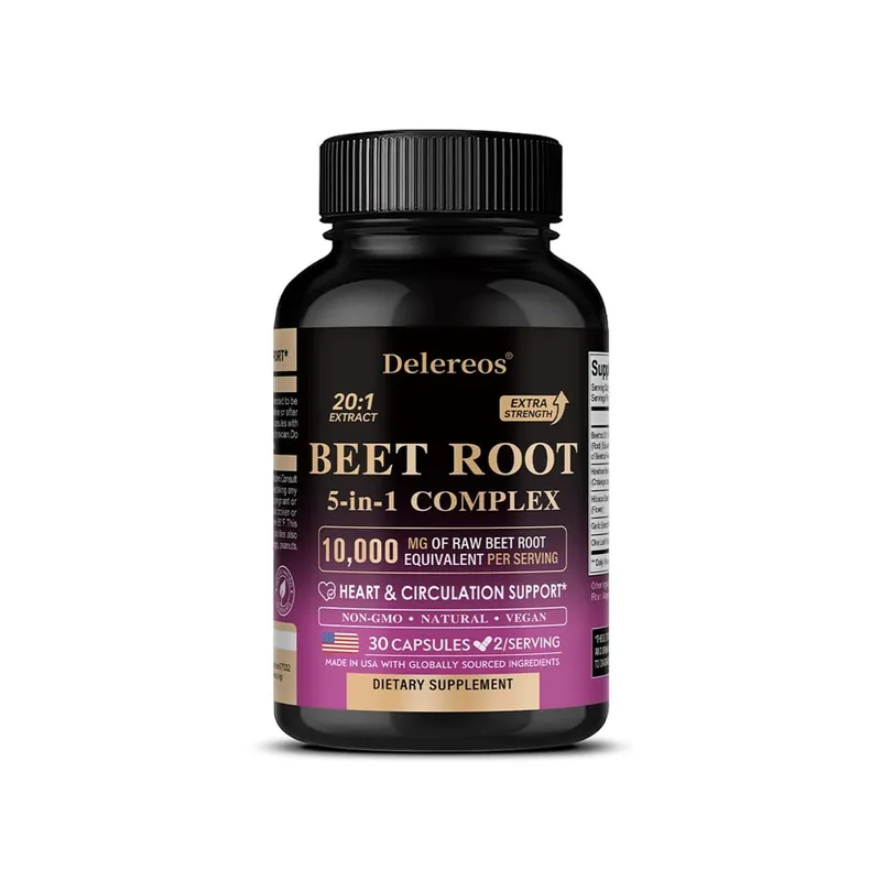 Organic Beetroot Extract Capsules 500mg Supports Blood Circulation & Heart Wellness Blood Flow Improves Immunity — image 9