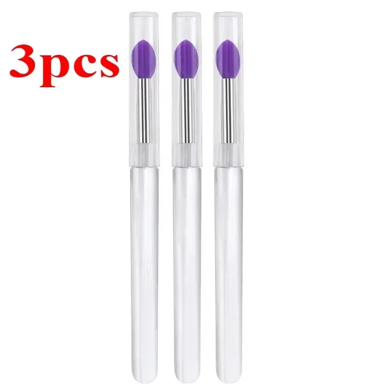 3/5/10PCS Portable Silicone Lip Brush With Cover Soft Multifunctional Lip Balm Applicator Lipstick Lipgloss Makeup Brushes — image 22