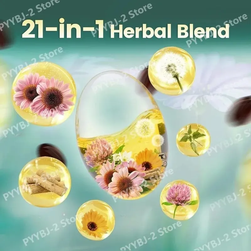 Lymphatic Drainage Capsules 4275mg 21 in 1 with Herbal Blend with Dandelion Burdock & Turmeric Supplement 240 Softgels Per Bag — image 3