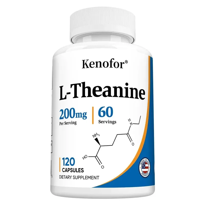 L-Theanine 200 Mg Extra Strength Theanine Supplement – Focus and Relaxation Support Improved Sleep Non-GMO and Gluten-Free