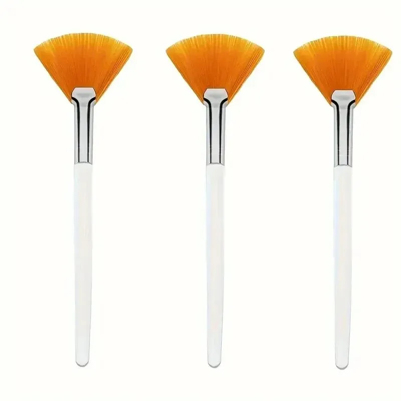 3/6/12pcs Practical Facial Brushes Fan Shape Brush Flat Head Face Mask Applicator Soft Portable Mask Brushes Cosmetic Tools — image 12