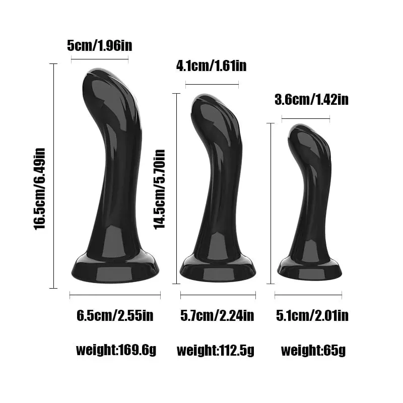 โค้งสมจริงDildoพร้อมถ้วยดูดที่แข็งแกร่งนุ่มยืดหยุ่นG-Spot Sex Toyสำหรับผู้หญิงผู้ชายสีดำสีม่วงใสเหมือนจริงDillo — image 3