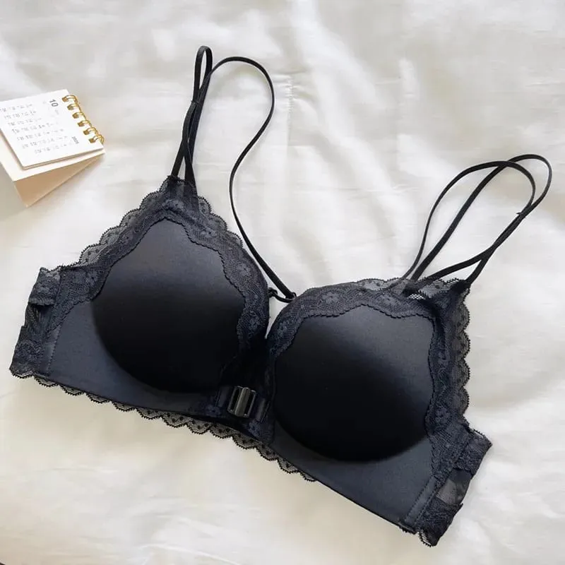 Bestselling Leopard Print Sexy Lingerie Set for Women Front Closure Push Up Bra Lift Up Support Comfort Daily Intimates Wear — image 8