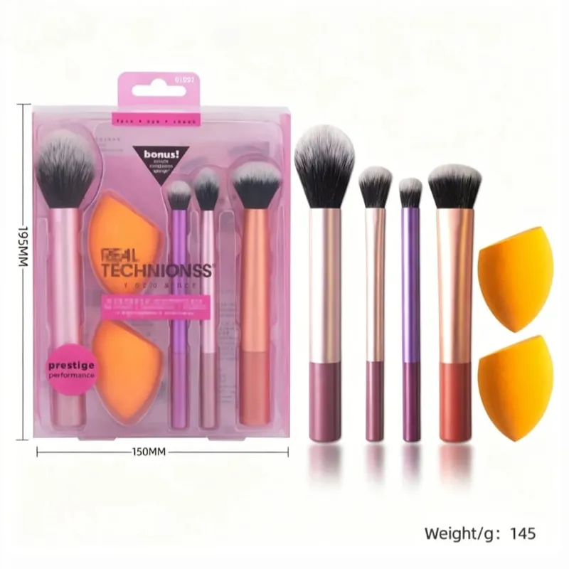 5pcs Makeup Brush Kit Soft Synthetic Hair Make Up Brushes Foundation Blush Eyeshadow Cosmetic Makeup Tools — image 1