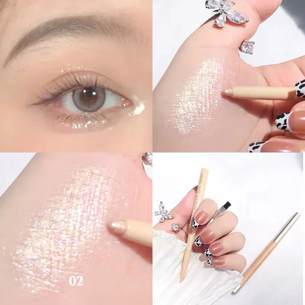 1/2pc Aegyo Sal Under Eye Highlight Pen Shimmer Pearl Eyeliner Pencil Natural Brightening Glitter Eye Shadow Crayon Makeup Stick — image 4