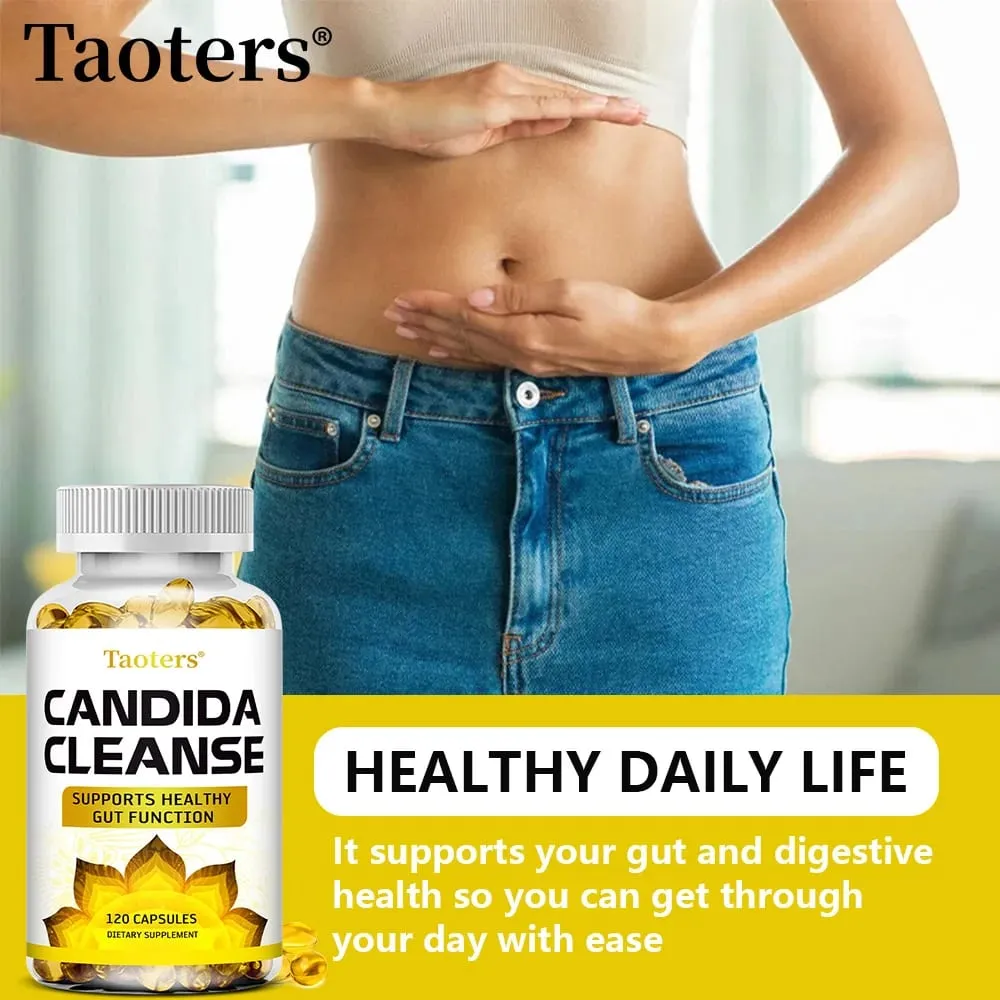 Candida Cleanse - Limpeza do Fígado Desintoxicante Apoia a Saúde Intestinal Limpeza do Cólon Aumentando a Energia 120 Cápsulas