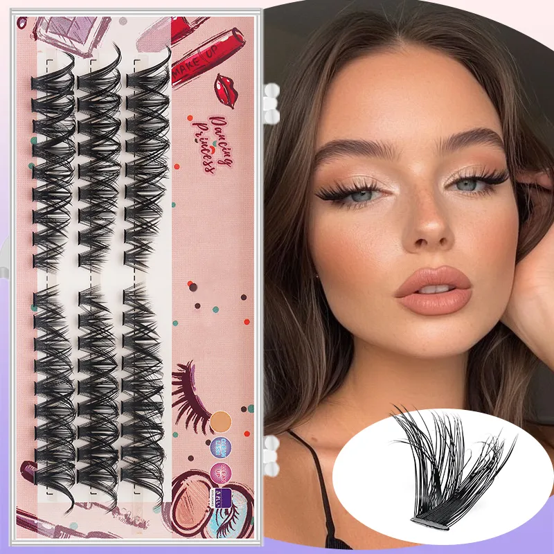 3 Rows DIY Thick Individual Cluster Lash Extensions Segmented Natural Lash Clusters Eye Style Self-graft Lashes Makeup — image 2