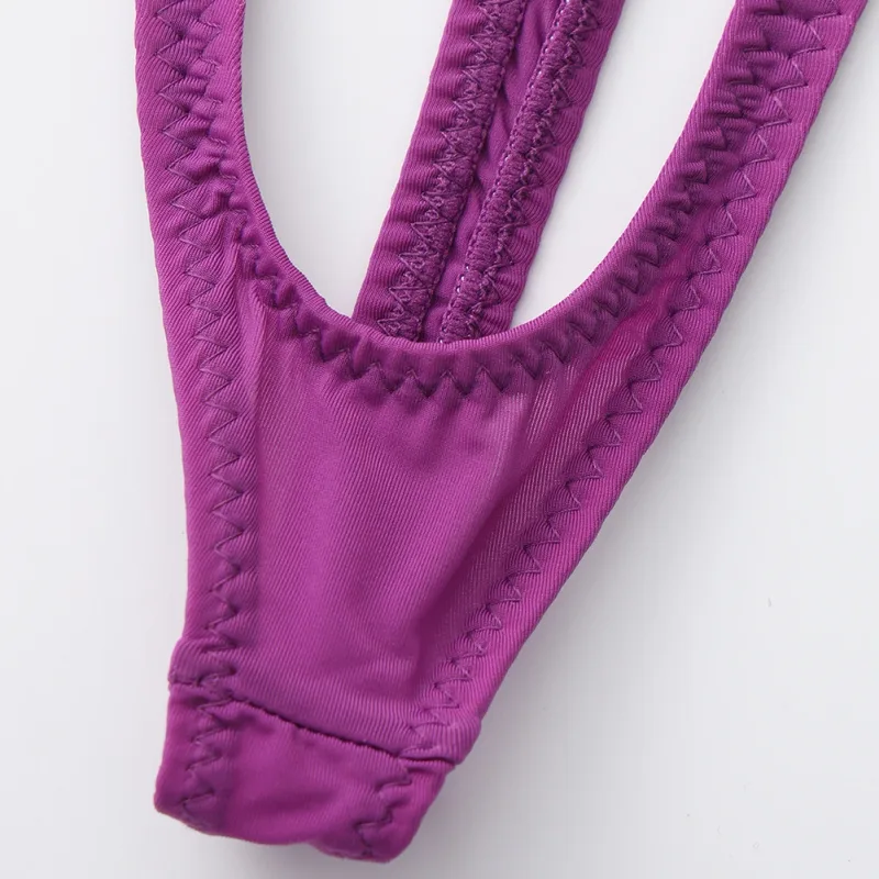 Sexy Men Underwear Thongs with Front Open Pouch Low Rise Fit High Elastic Stretch for Club Party 95%Polyester+5%Spandex